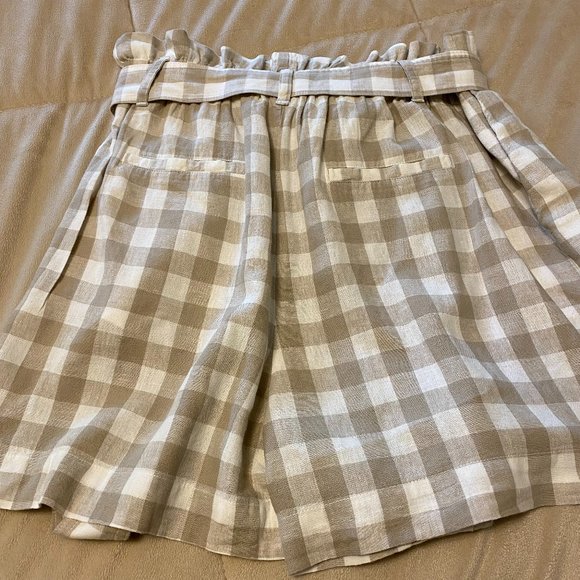 New Day Linen Paperbag Shorts With Belt - Picture 2 of 8